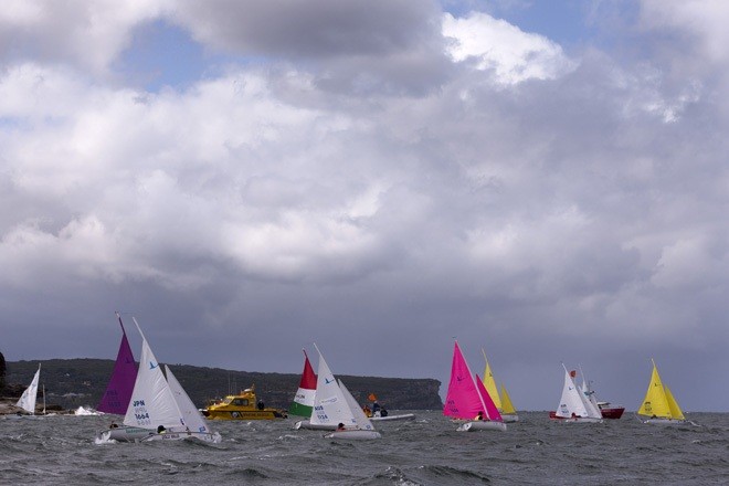 The 303 two-person fleet gets going - Macquarie Access World Championships 2012 ©  Andrea Francolini Photography http://www.afrancolini.com/